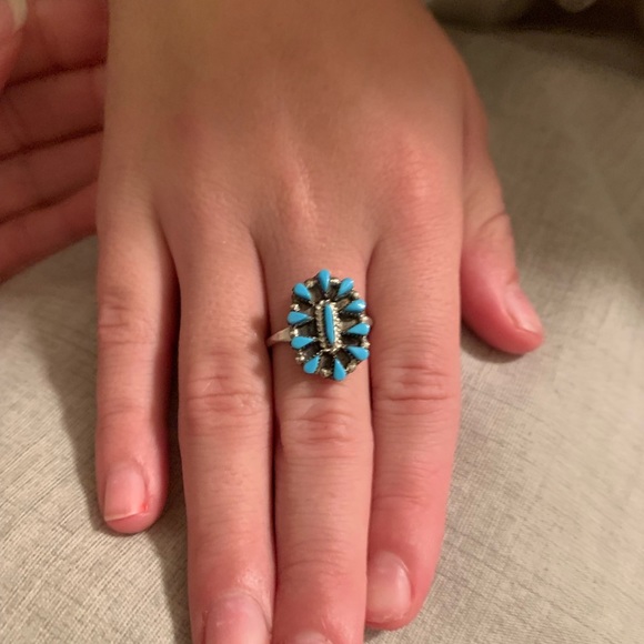 Jewelry - Mini turquoise squash blossom
